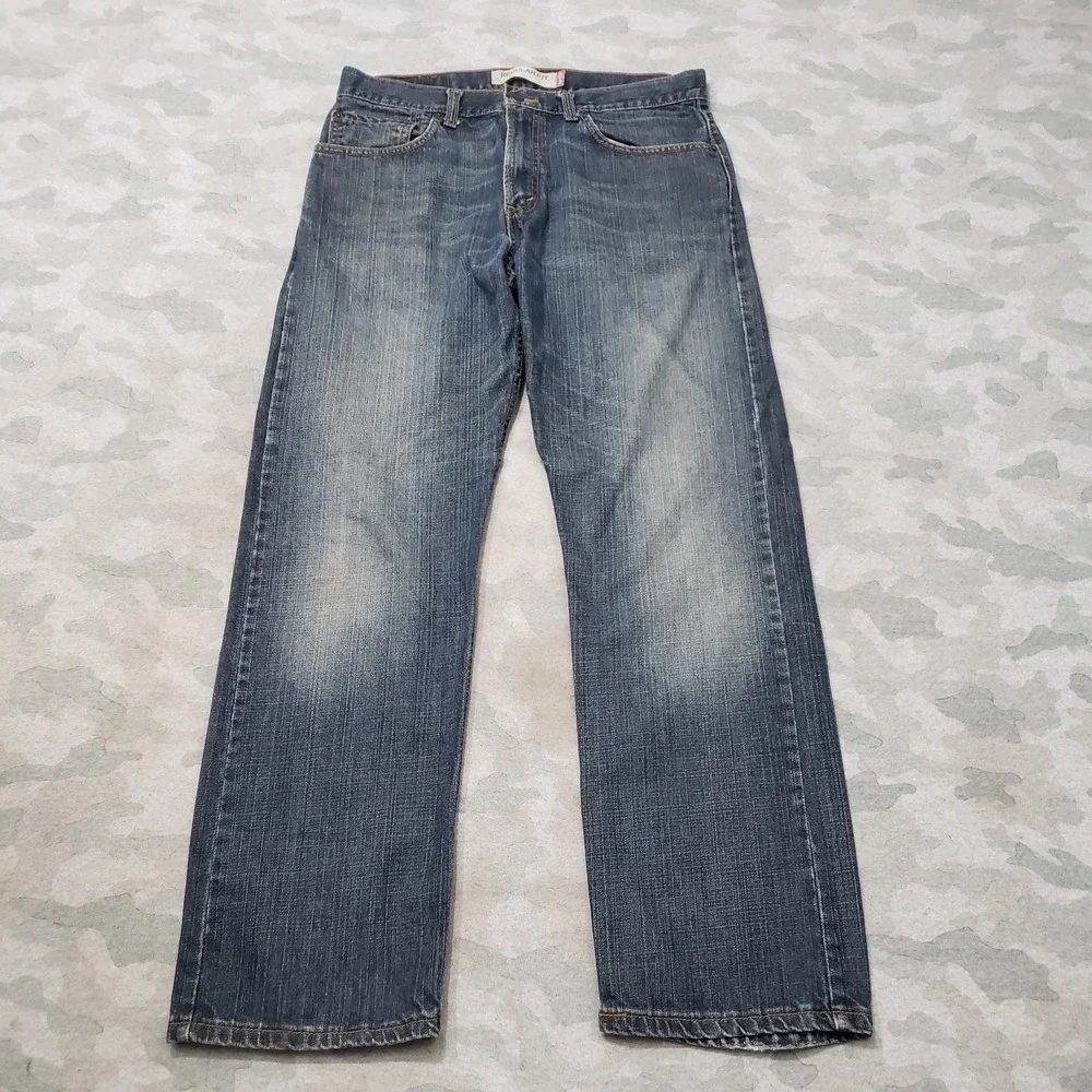 Vintage Levi's 505 Jeans Mens 33x30 Blue Denim Dark Wash Y2k Straight Leg